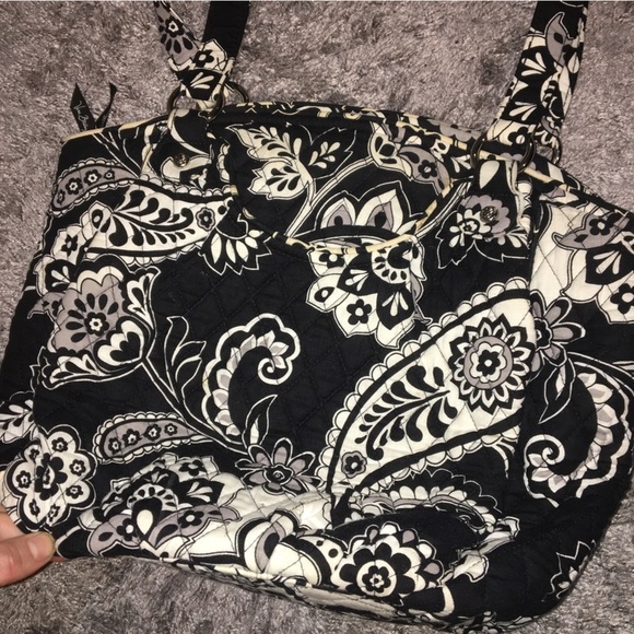 Vera Bradley Glenna Discontinued Print Midnight Paisley shoulder bag Spring 2015 - Picture 6 of 7